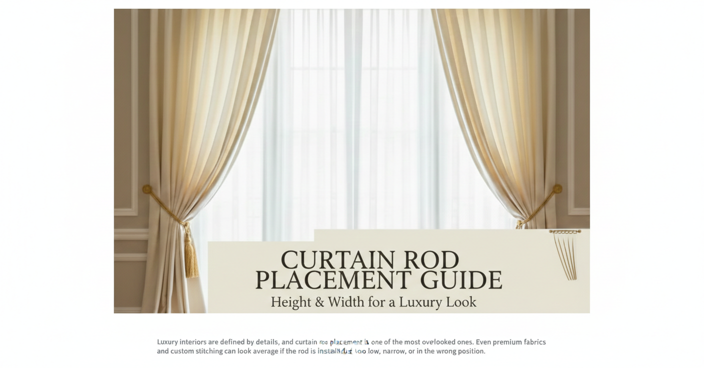 Curtain Rod Placement Guide: Height and Width for a Luxury Look