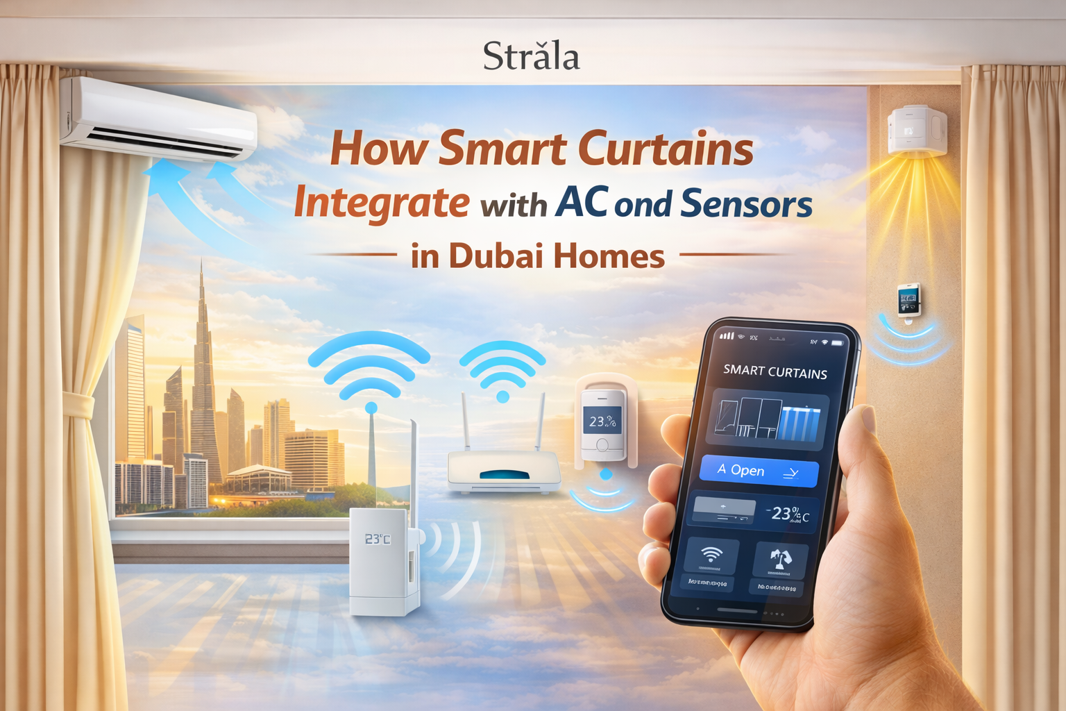 How Smart Curtains Integrate with AC and Sensors in Dubai Homes