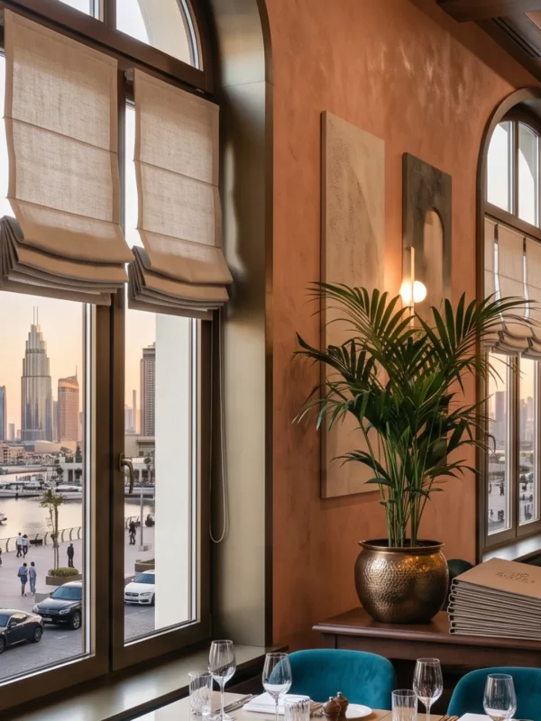 Roman Blinds for Restaurants & Cafes