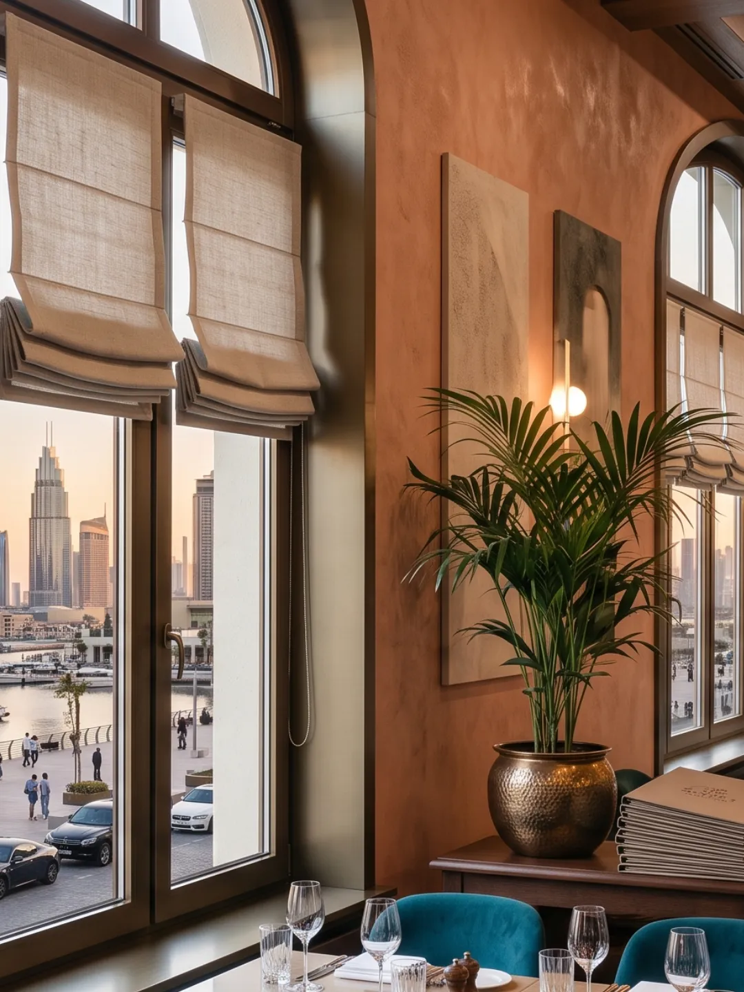 Roman Blinds for Restaurants & Cafes